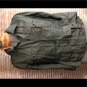 Calvin Klein Army Green Jacket With Accents